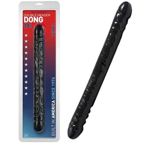 Veined Double Header Dong 18in. (Black)