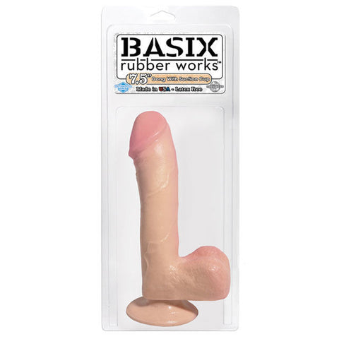 Basix 7.5in. Dong w/Suction Cup Flesh