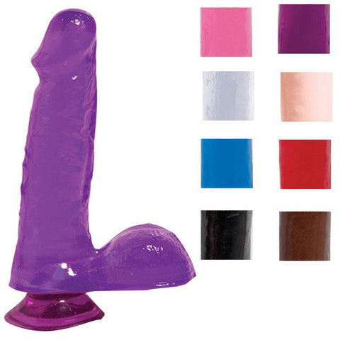 Basix 6in. Dong w/Suction Cup Purple