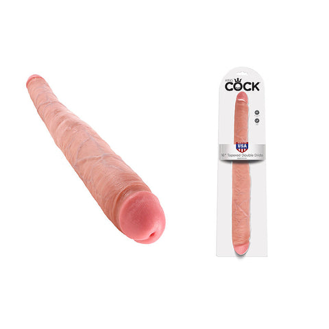 King Cock - 16in Tapered Double Flesh