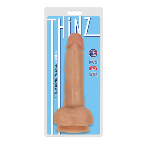 Thinz 7in Slim Dong w/Balls Vanilla