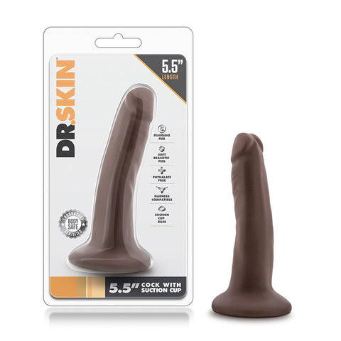 Dr. Skin - 5.5in Cock w/Suc Cup Choc