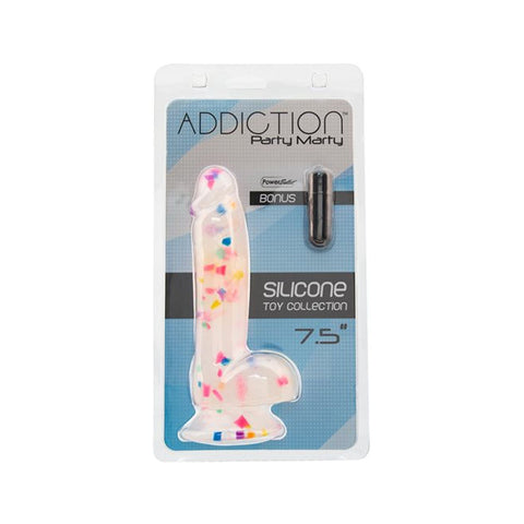 Addiction Confetti Dong 7.5in  W/ Bullet
