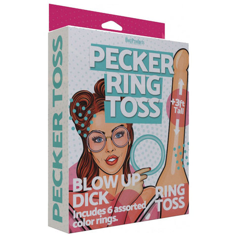 Inflatable Pecker Ring Toss W/6 Rings