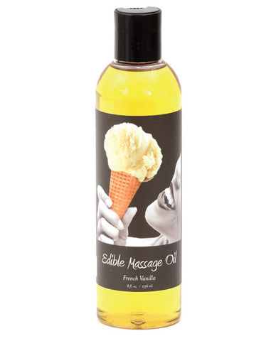 Earthly Body Edible Massage Oil - 8 oz French Vanilla