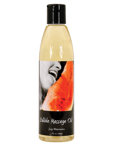 Earthly Body Edible Massage Oil - 8 oz Watermelon