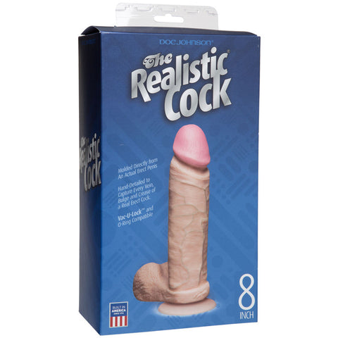 Realistic Cock - 8in White