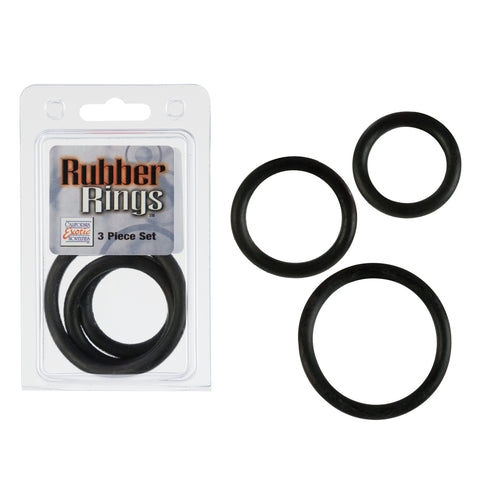 Rubber Ring 3 Piece Set - Black