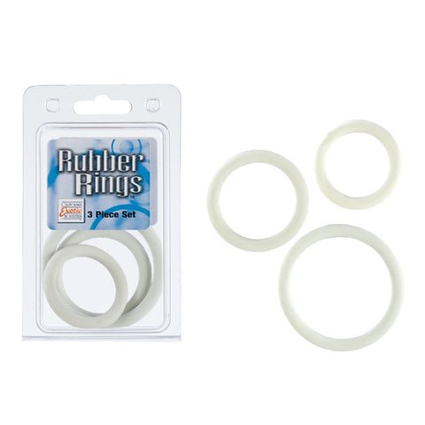 Rubber Ring 3 Piece Set - White