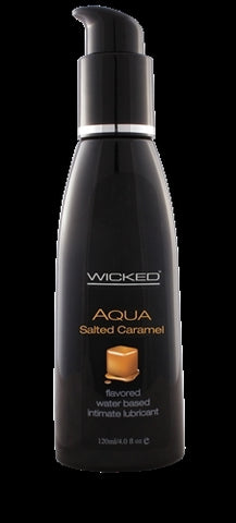 Aqua Salted Caramel Flavored Water Based Intimate  Lubricant - 2 Fl. Oz.