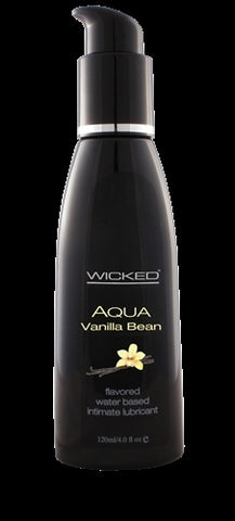 Aqua Vanilla Bean Flavored Water Based Intimate  Lubricant - 2 Fl. Oz.